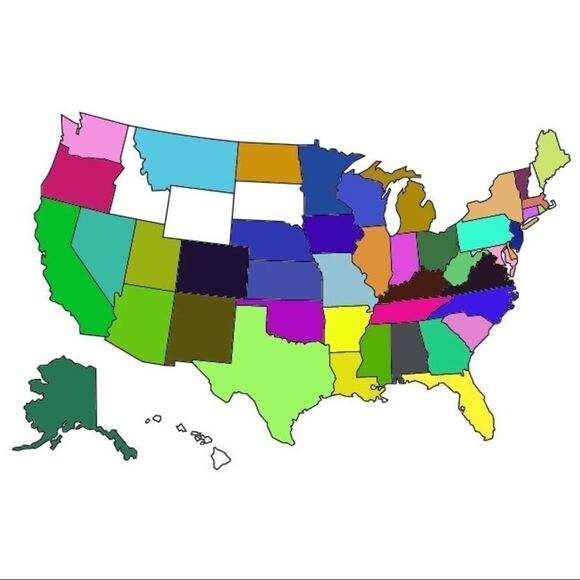 ✨Map of States I’ve shipped out✨ - Picture 1 of 1